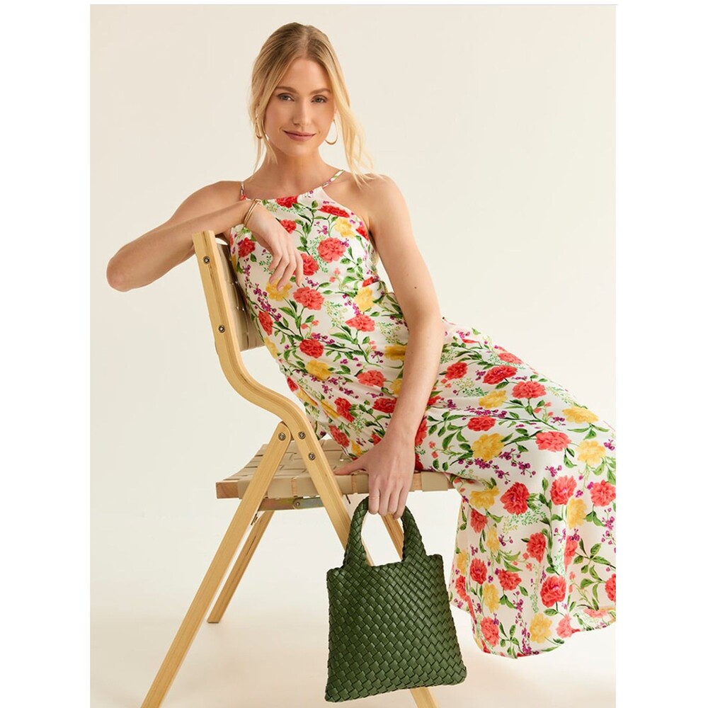 NWT Francesca's Johnie Halter Dress Sz XL Floral Midi Cottagecore Girly - Picture 6 of 16